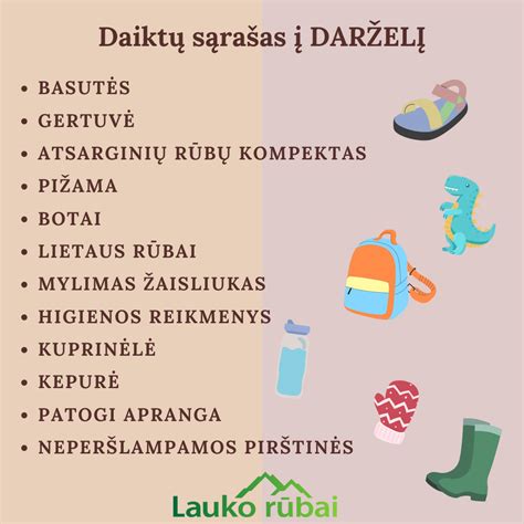 Sąrašas daiktų, kuriuos reikia pasiimti į ligoninę