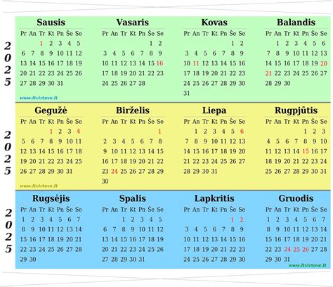 Kalendorius su svarbiausiomis spalio mėnesio dienomis