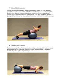 pratimai nugarai su gimnastikos kamuoliu
