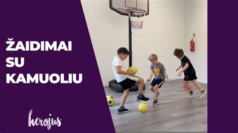 vaikų žaidimai su kamuoliu