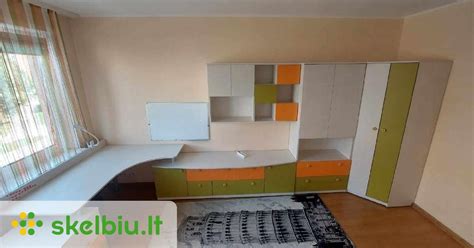 Vaikiško kambario baldų išdėstymo pavyzdys