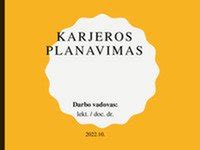 Vaikų karjeros planavimo dirbtuvės