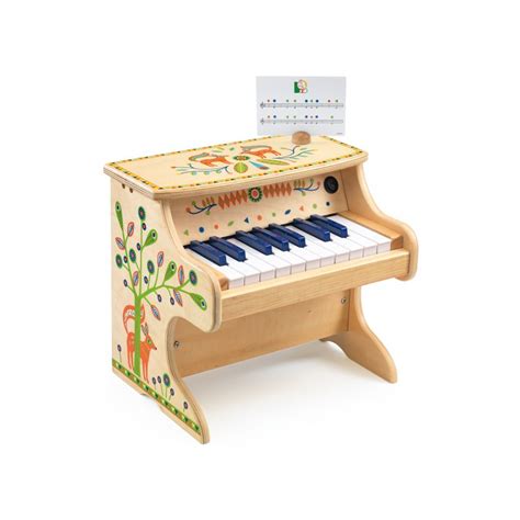 medinis vaikiškas pianinas