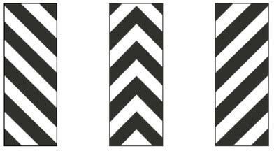 Vertikalusis ženklinimas: juodos ir baltos juostos