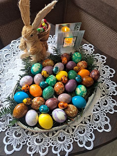 Skirtingais būdais dekoruoti margučiai