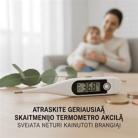 Bekontakčio termometro naudojimo iliustracija