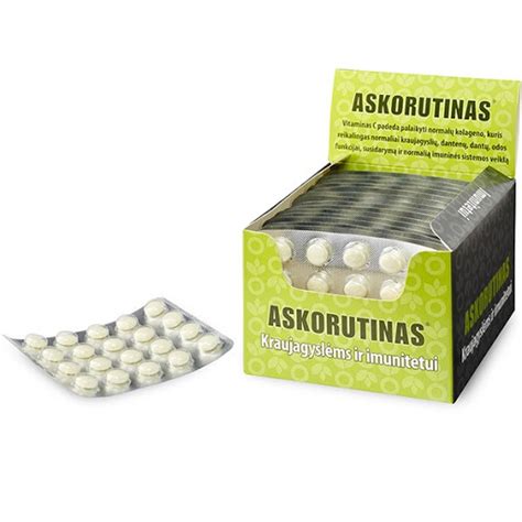 Askorutino tabletės ir dozavimas