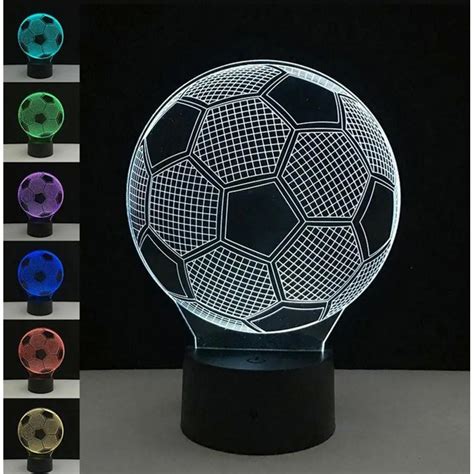 Futbolo kamuolio formos naktinė lempa