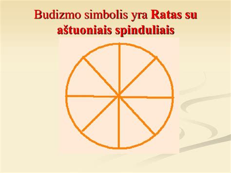 Simbolinis budizmo ratas su aštuoniais stipinais