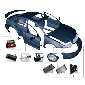 Automobilio varančiojo pusašio dalys