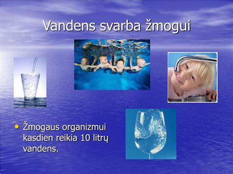 Vandens svarba vaikams