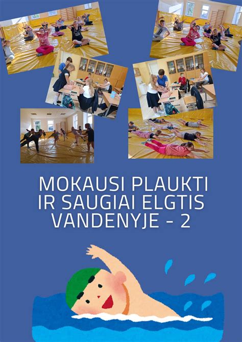 vaikai mokosi saugiai elgtis prie vandens