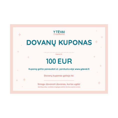 dovanų kuponas mamai