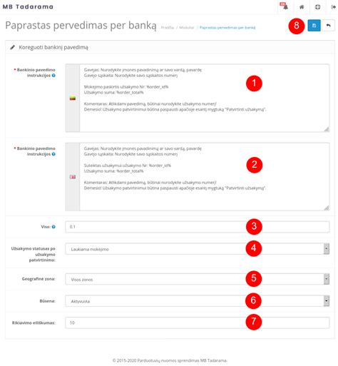 bankinio pavedimo instrukcija