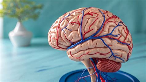 Scheminis smegenų kraujotakos paveikslėlis su vidurine smegenų arterija