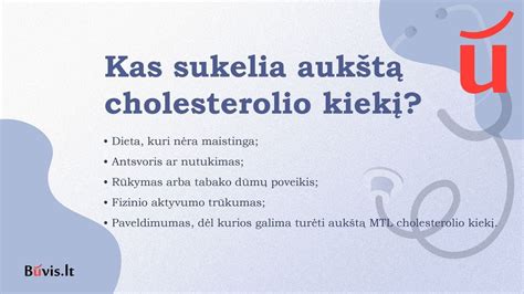 Cholesterolio kiekio normalizavimas