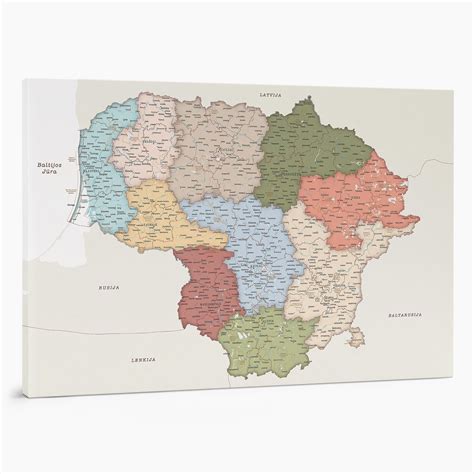 Žemėlapis su žymėtomis populiarių stovyklų vietomis Lietuvoje