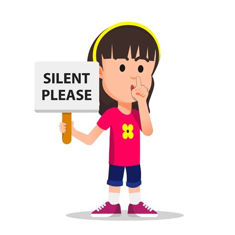 illustration of a child being silent