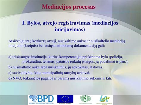 tarptautinės mediacijos procesas