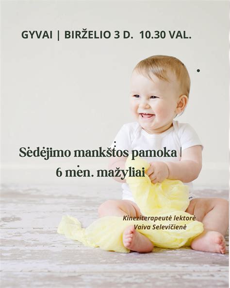 6 mėnesių kūdikis sėdi savarankiškai