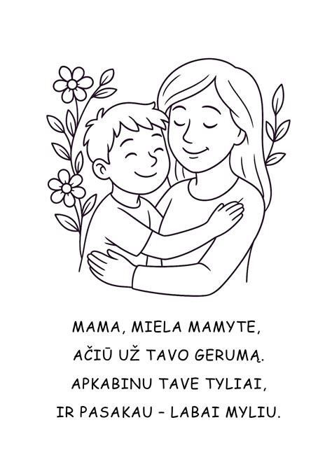 Dukra apkabina mamą