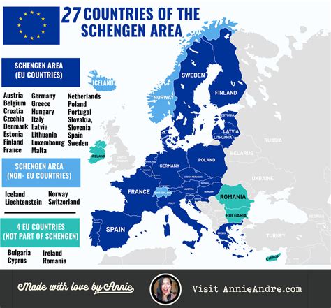 map of schengen countries