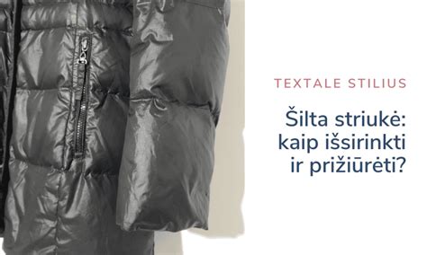 simboliai, nurodantys kaip prižiūrėti striukę