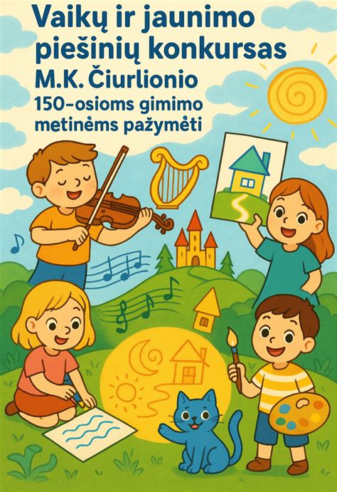 Vaikų piešinių pavyzdžiai: Gedo ir Guostės darbai