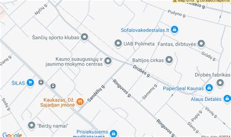 Žemėlapis su Kauno medicinos įstaigų vietomis