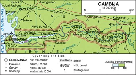 Gambijos upė ir jos santaka su Atlanto vandenynu