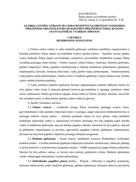 Budinčio globotojo atlygio ir išmokų lentelė