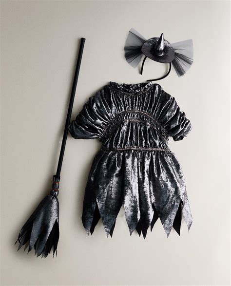 Vaikiškas raganos kostiumas su skrybele