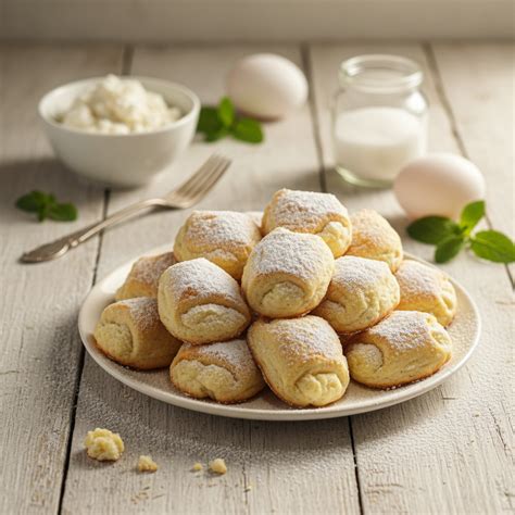 Nuotrauka su ingredientais varškės sausainiams