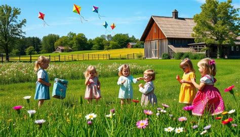 vaikai dainuoja lauke su saule