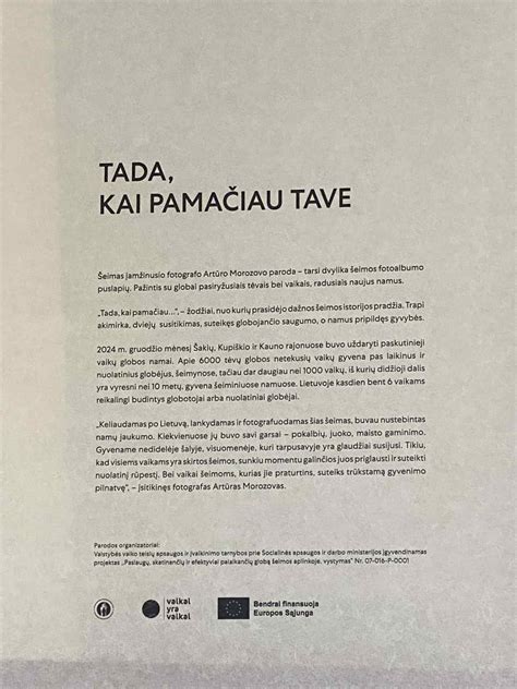 Nuotraukų paroda „Tada, kai pamačiau Tave“