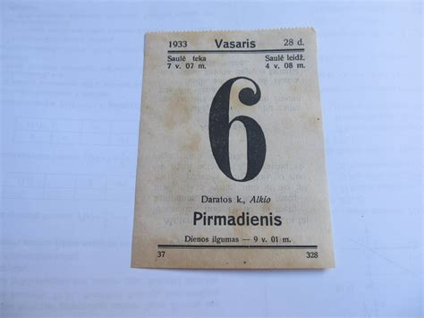 Kalendoriaus lapelis su lapkričio 15 d. pažymėta
