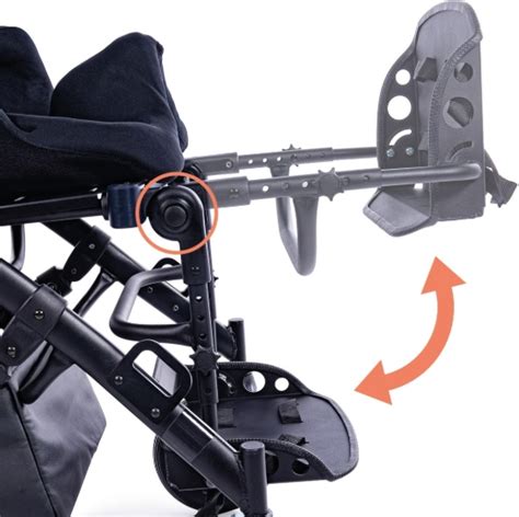 Ergonomiško vežimėlio sėdynės reguliavimo galimybės