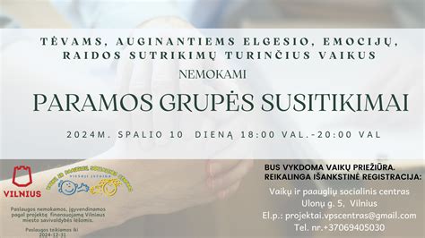Tėvų paramos grupės susitikimas