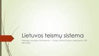 Lietuvos teismų sistema