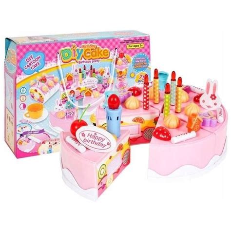 Įvairūs priedai žaislinio torto rinkinyje