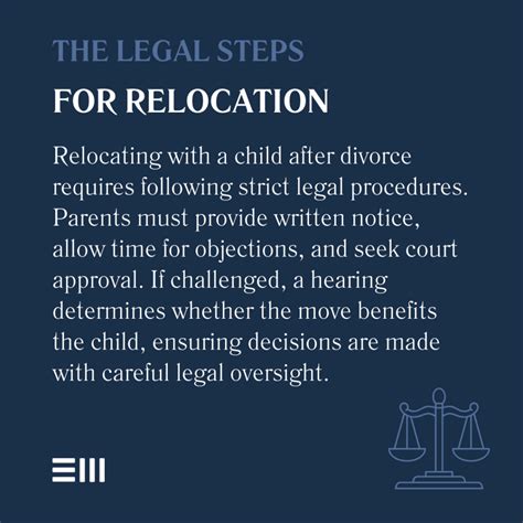 schema showing legal steps for child relocation abroad
