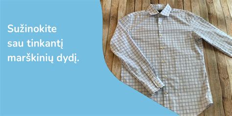 Įvairių dydžių languotų marškinių pavyzdžiai