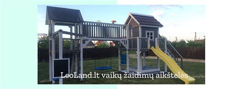 Skirtingi vaikų žaidimų aikštelės elementai