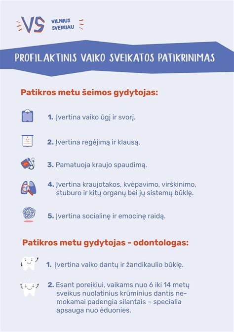 vaikų sveikatos patikrinimas pas gydytoją