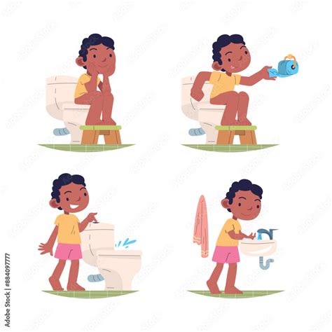 schema of a child using a toilet seat