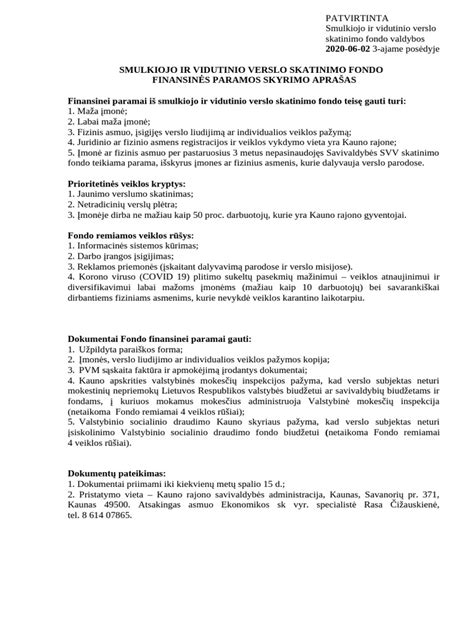 Finansinės paramos schema