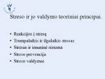 Schema: streso atsiradimo ir valdymo procesas