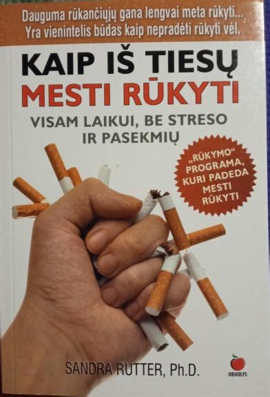 Sąrašo pavyzdys, kaip mesti rūkyti