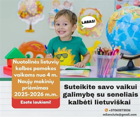 Lietuvių kalbos svarba vaikų ugdymui