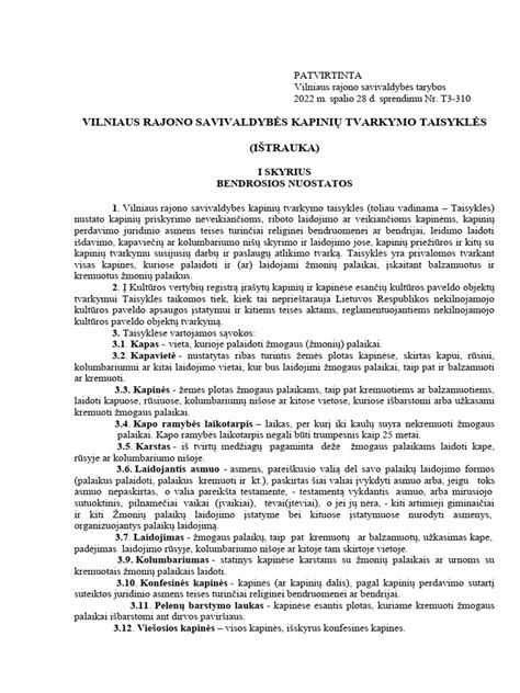 Kapinių lankymo taisyklės